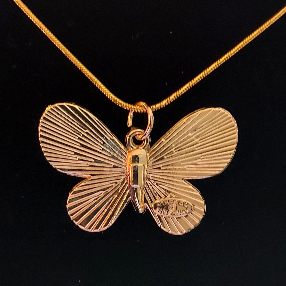 Purple Butterfly Pendant Necklace #31 - Picture 2 of 2